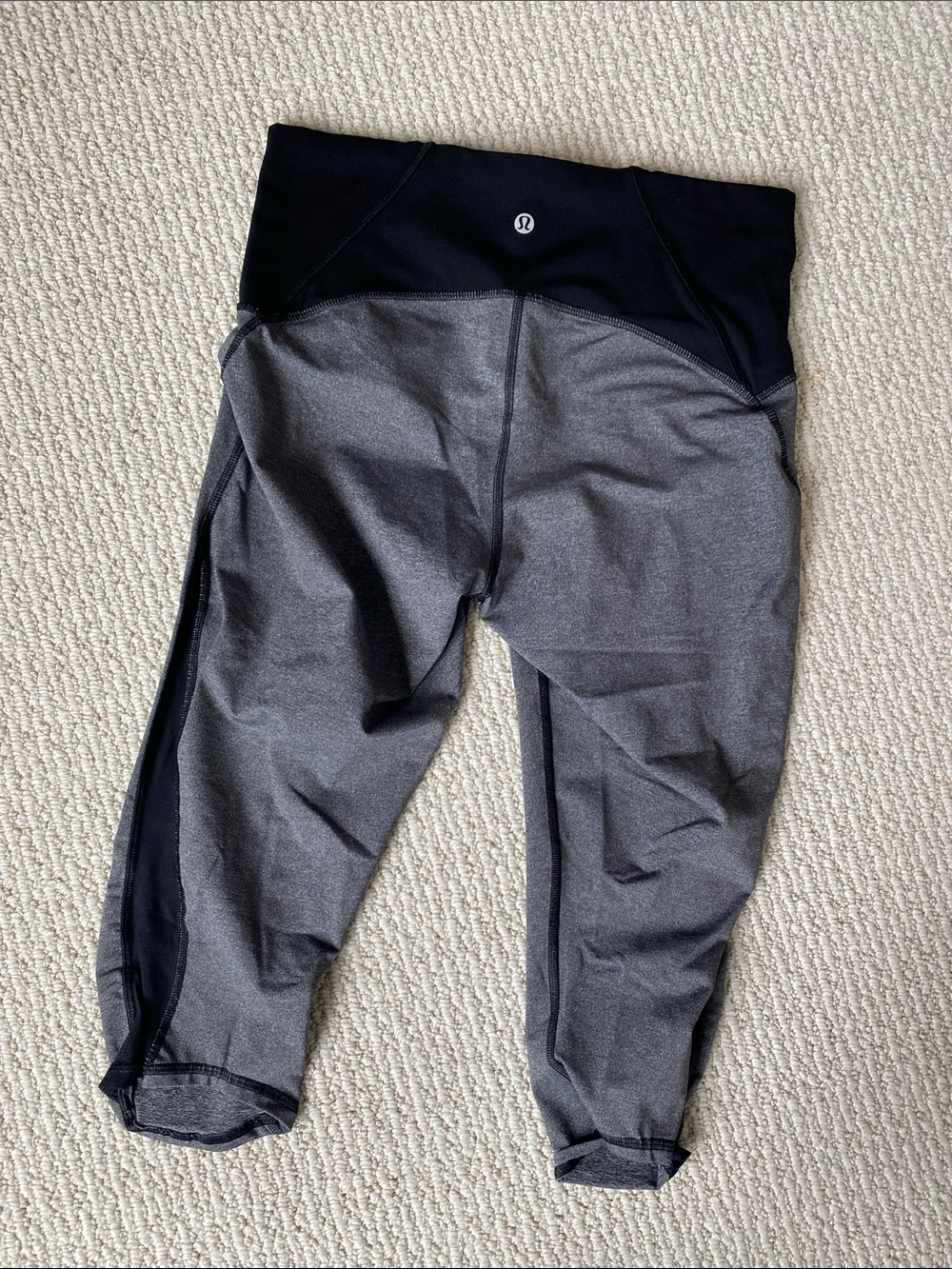 Lululemon Black & Gray Capri Leggings